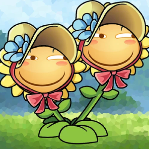 Happy Twin Sunflower